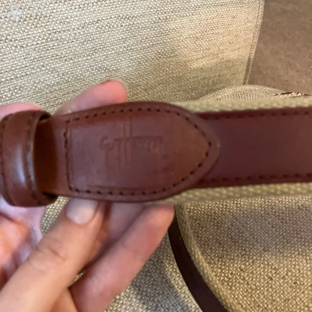 Guy Harvey red leather men’s fishing design belt